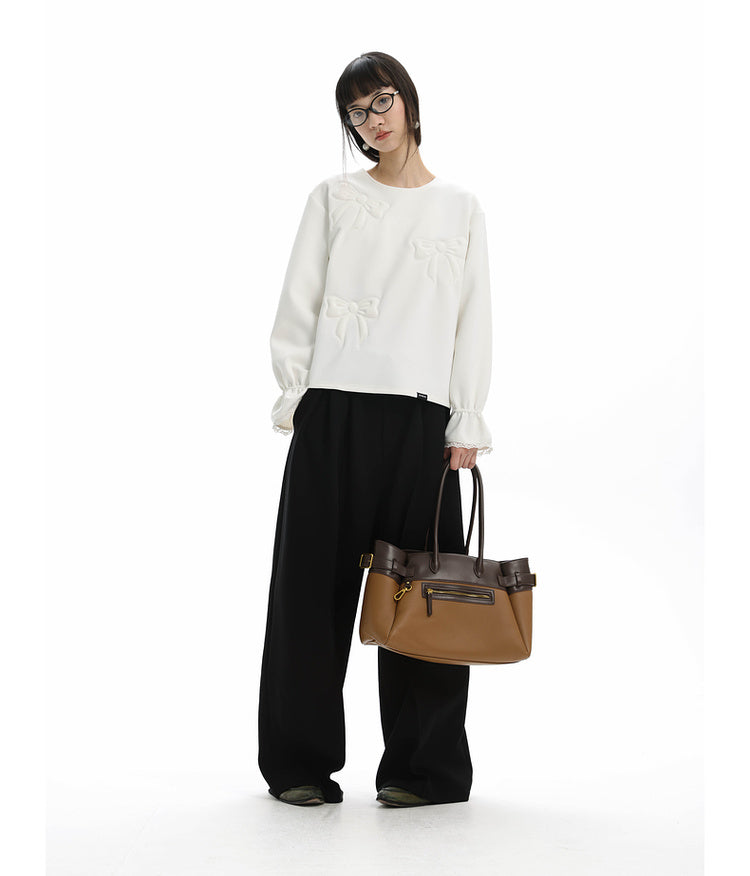 Wide Knit Casual Pants