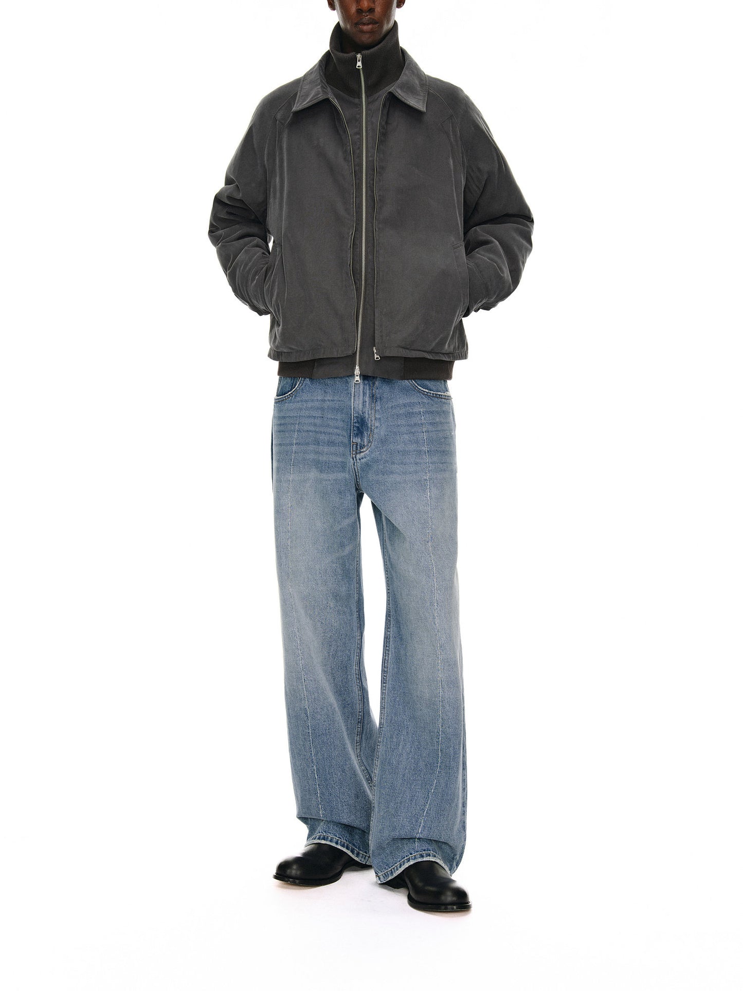 Washed Center Stitch Jeans