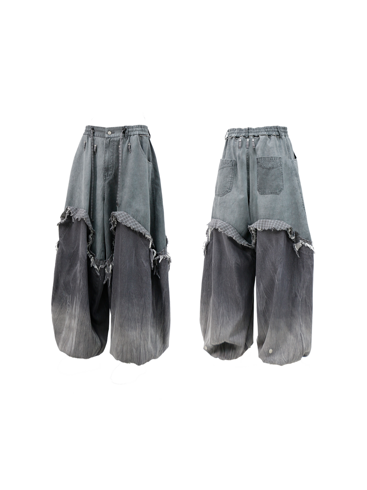 Wash-Effected Gradient Denim Pants