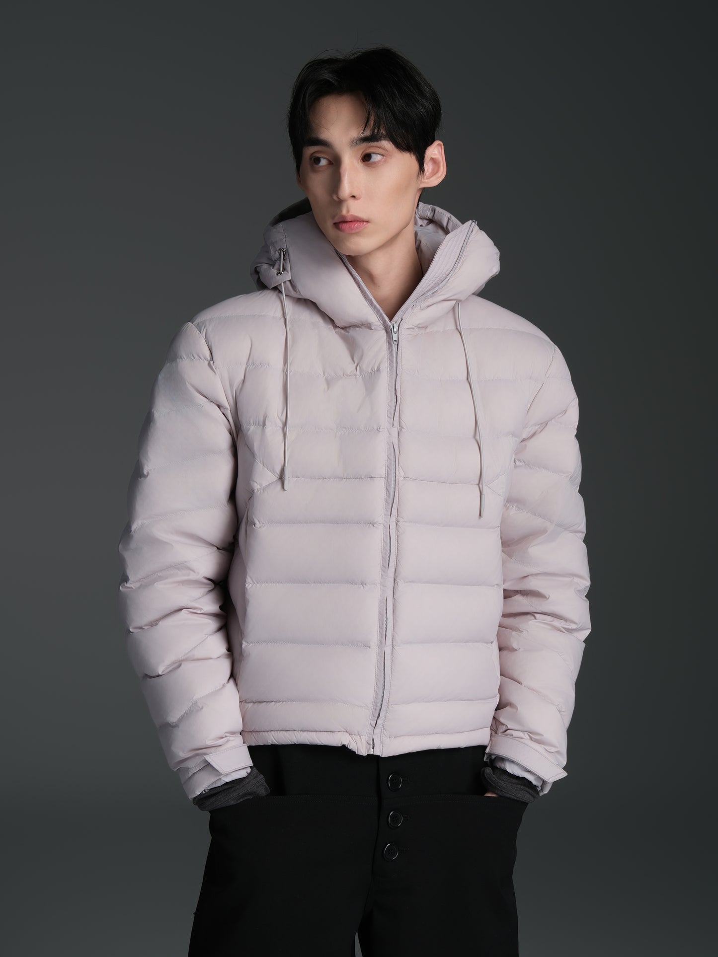 Deconstructed Ribbed Down Jacket