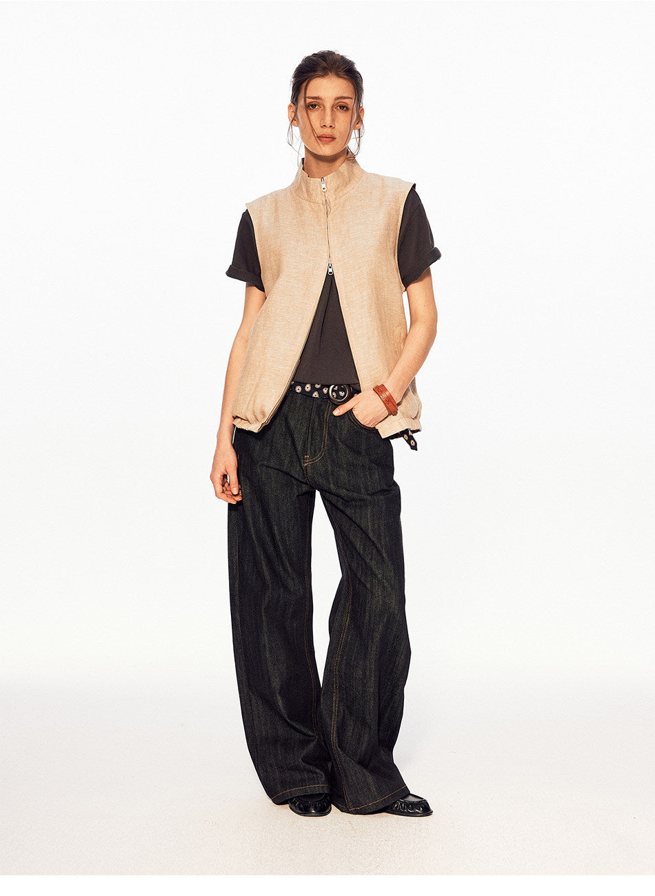 Reversible Stand-Collar Vest