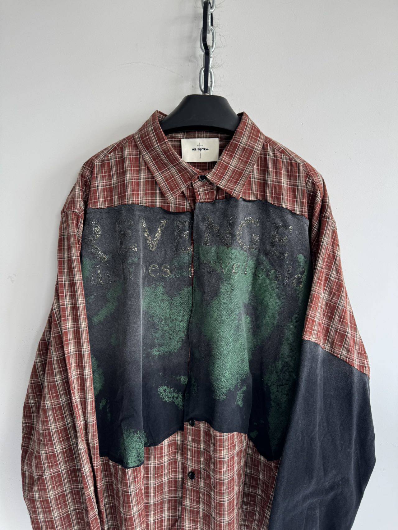 Patchwork Check Print Shirt