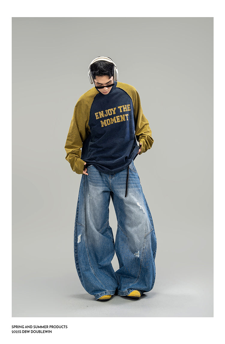 Distressed Raglan T-Shirt