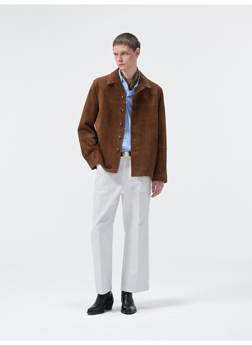 Minimalist Style Split Collar Jacket