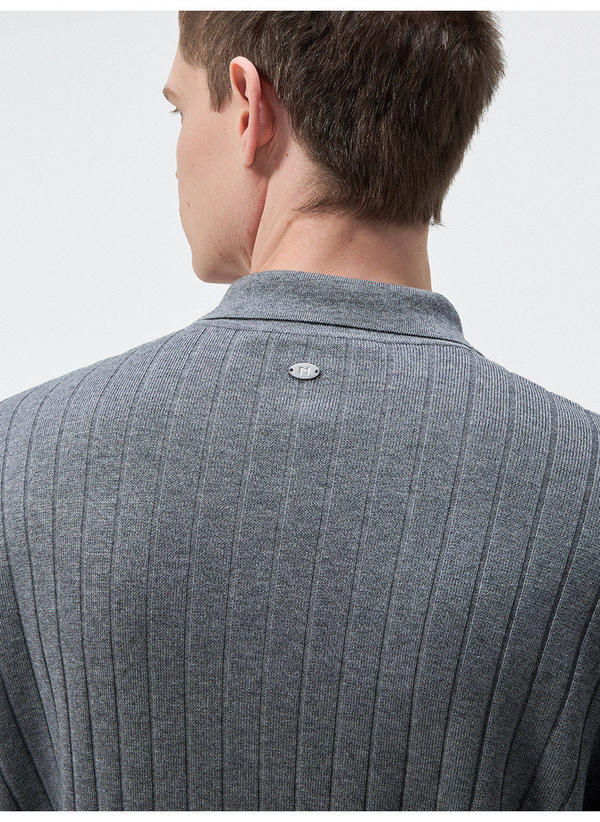 Wool and silk blend knit sweater