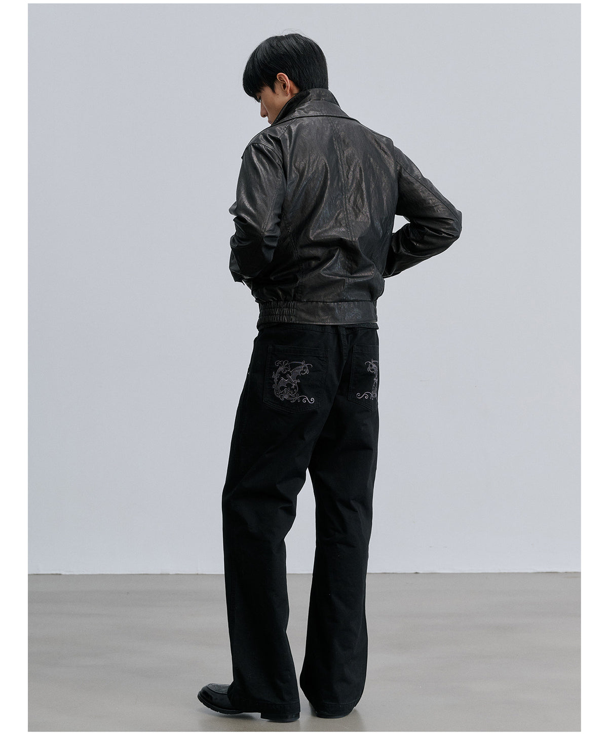 Faux Leather Two-Piece Jacket