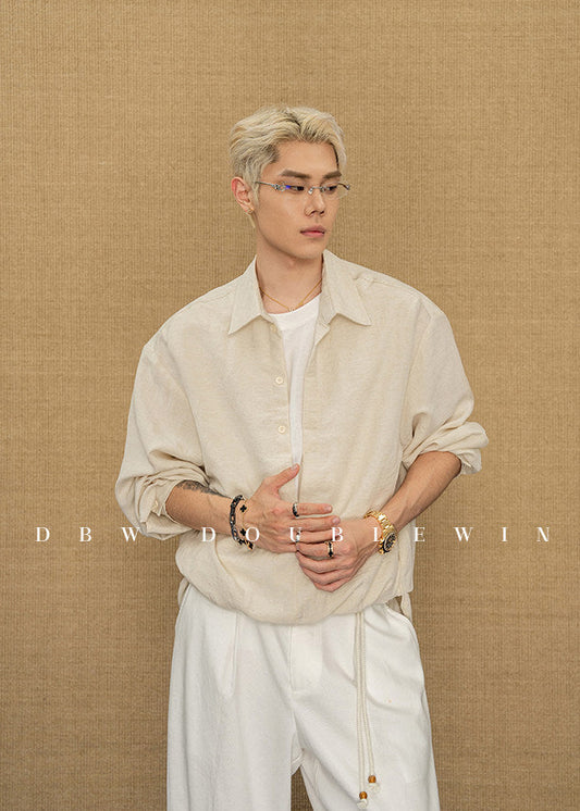 Faux two-piece shirt