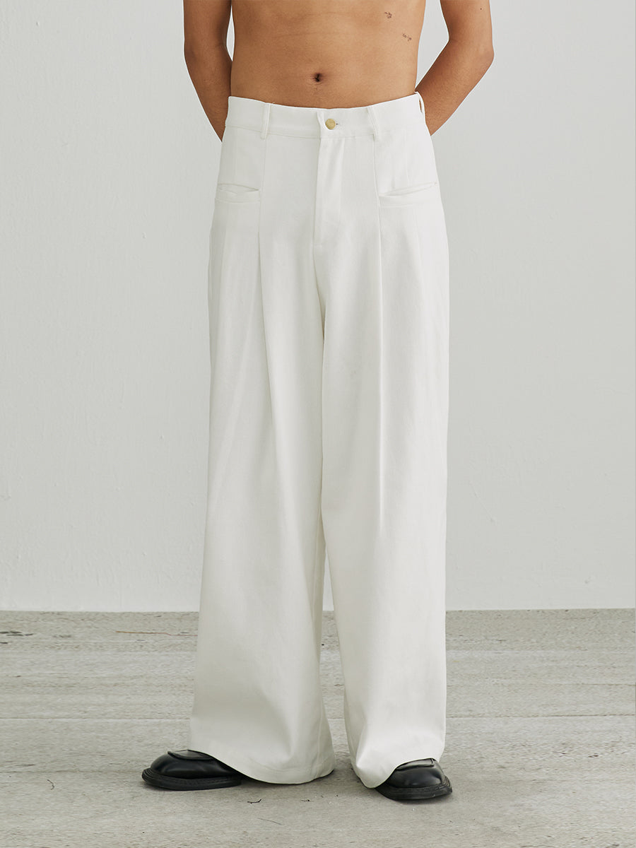 Wide leg casual pants