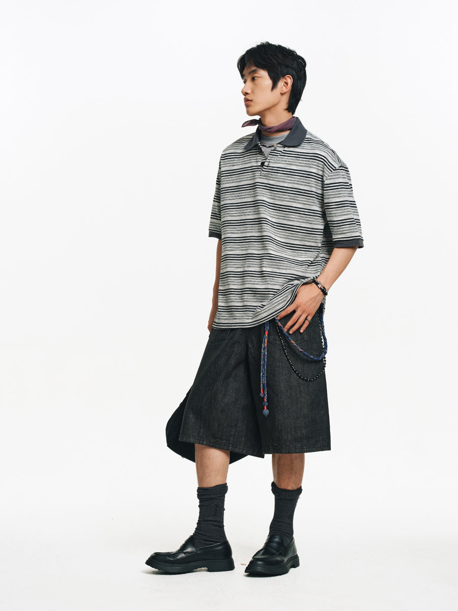 Drop Shoulder Polo Shirt