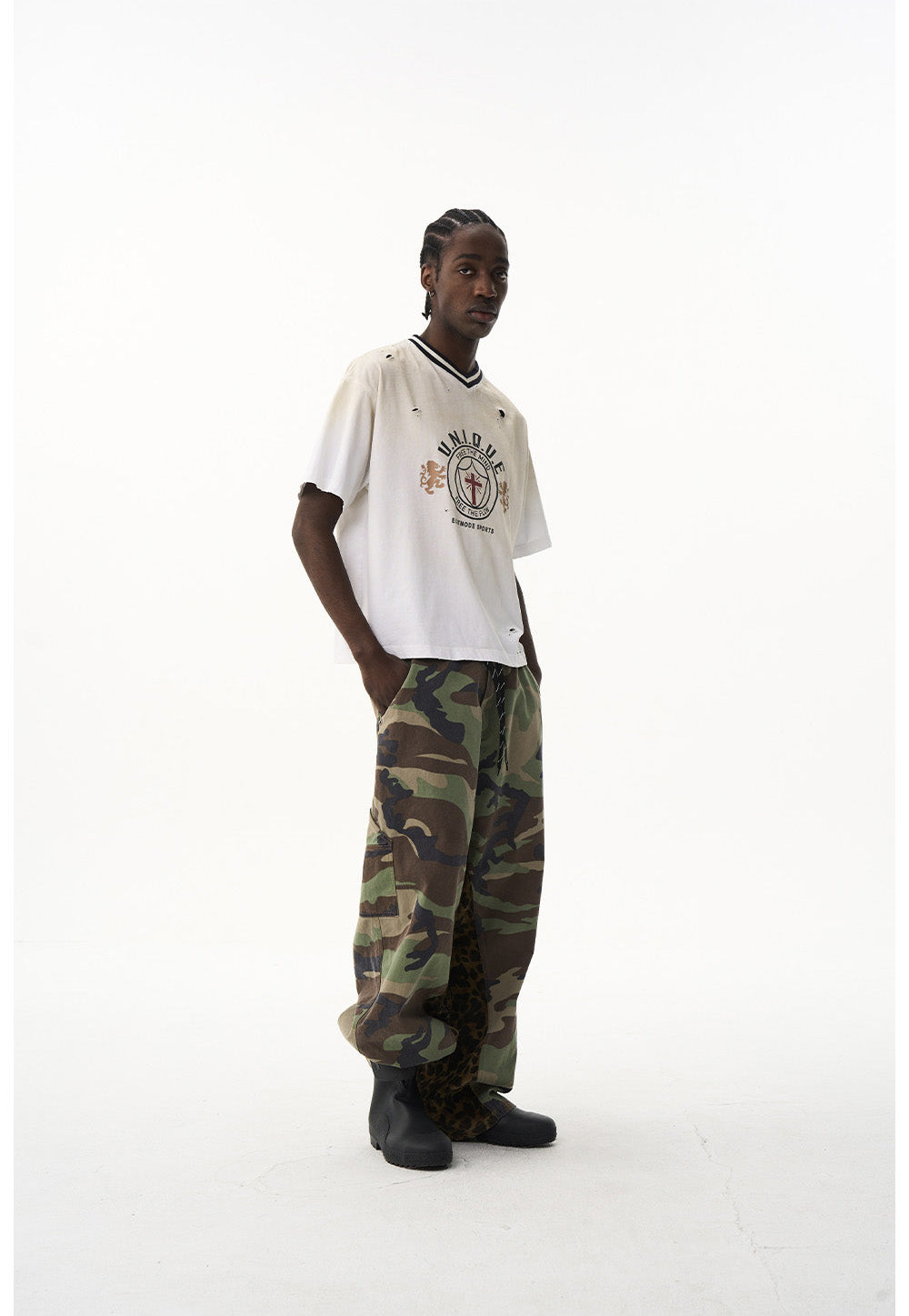 Loose Casual Sports V-Neck T-Shirt