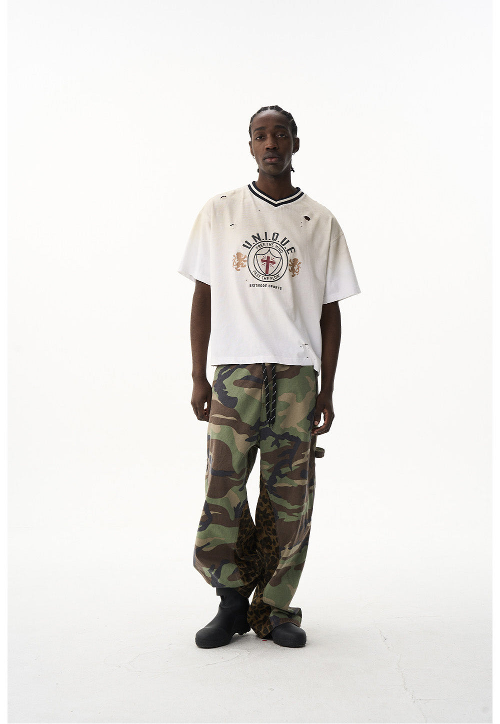 Loose Casual Sports V-Neck T-Shirt