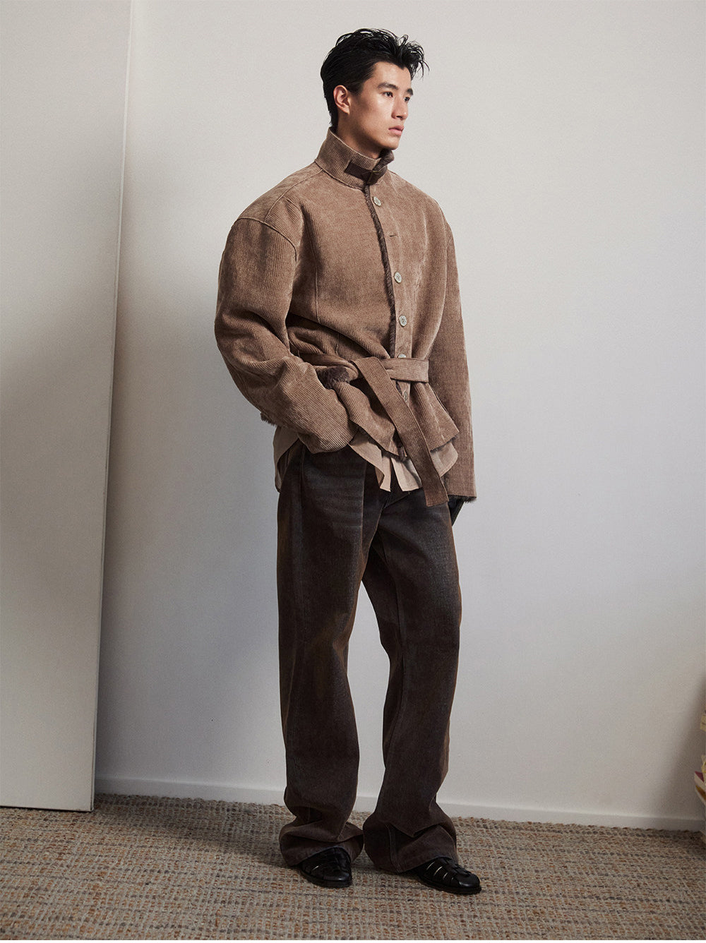 Unisex Belted Casual Jacket