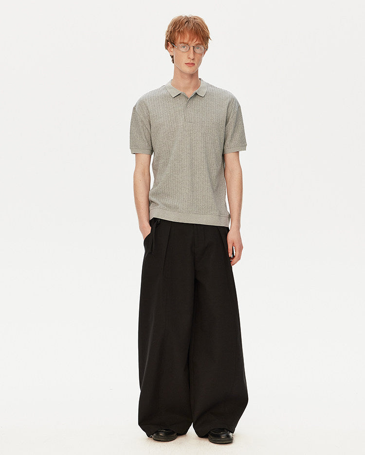 레트로 미니멀리스트 폴로 셔츠