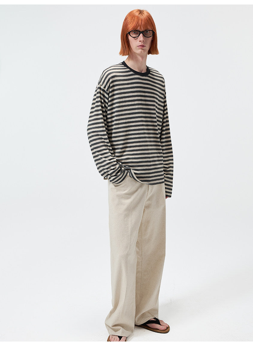 Basic Narrow Round-Neck T-Shirt