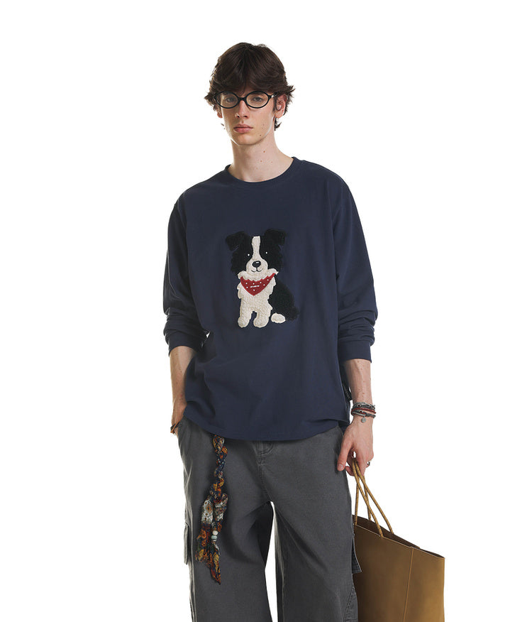 Appliqué embroidery T-shirt