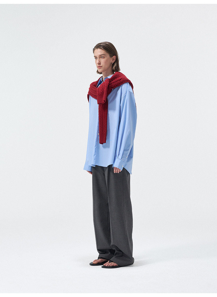 UV-Protective Embroidered Silhouette Casual Shirt