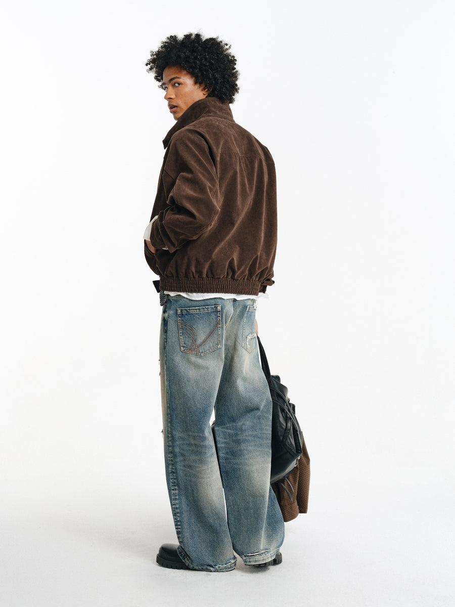 Suede Harrington Jacket