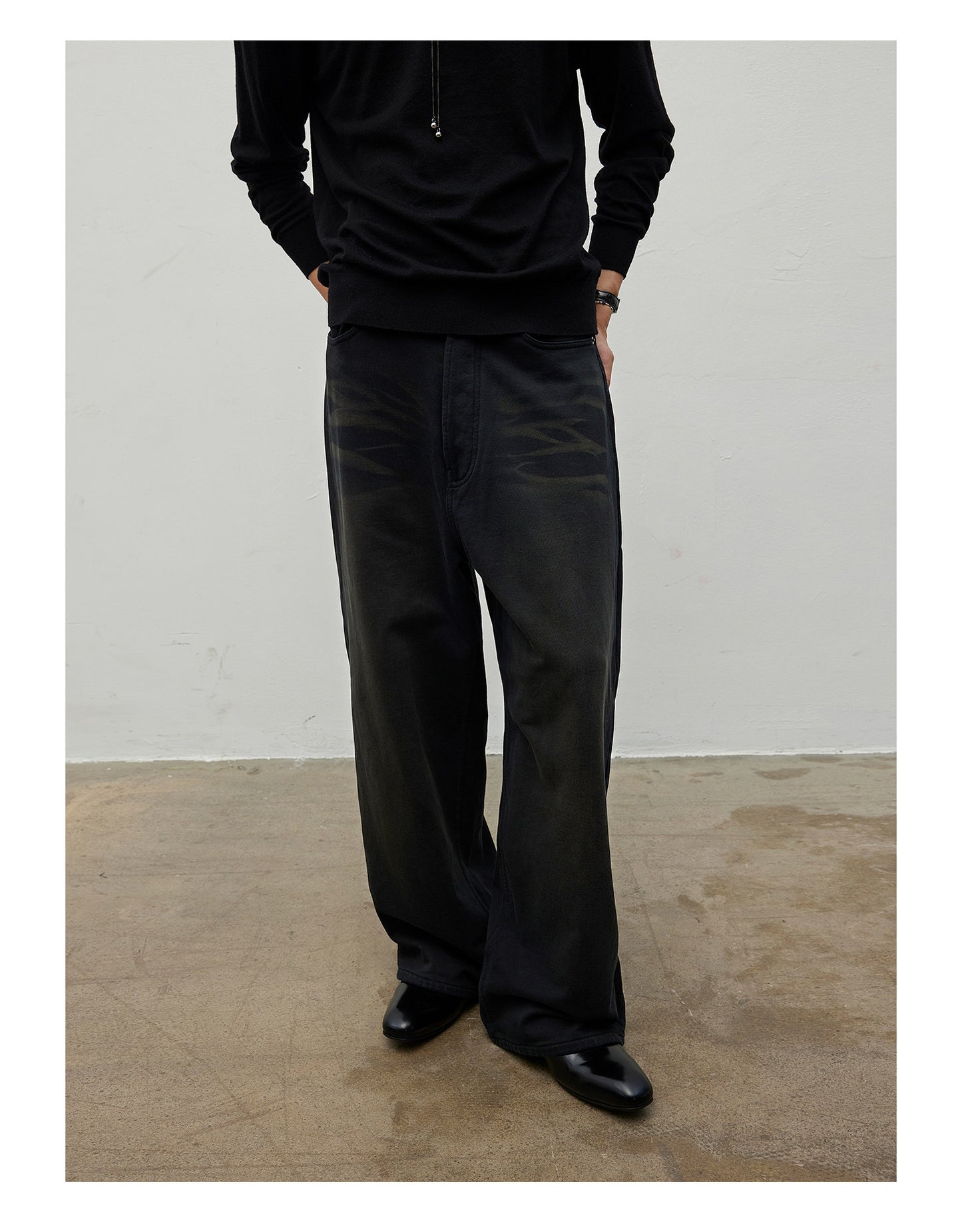 Faux Denim Sweatpants