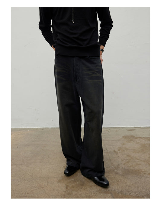 Faux Denim Sweatpants