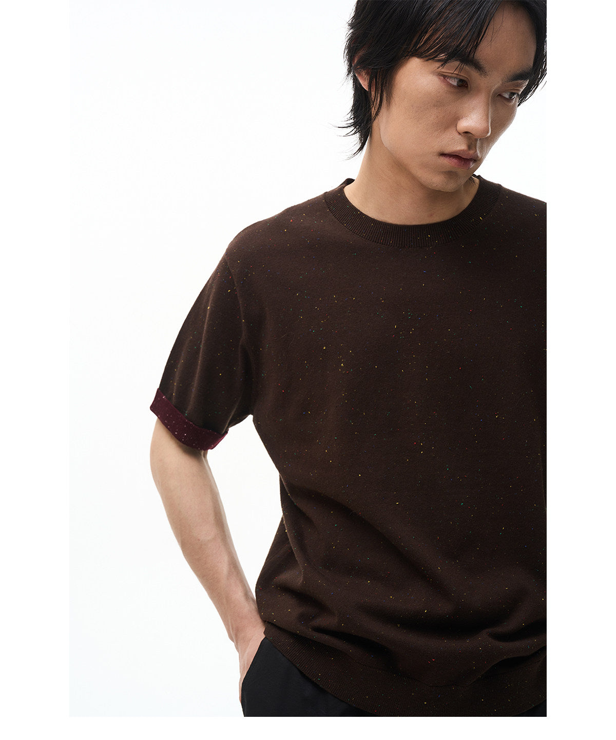 Color-Point Knit Shirt