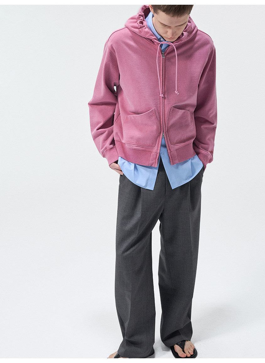 Short-Length Drawstring Sweatshirt