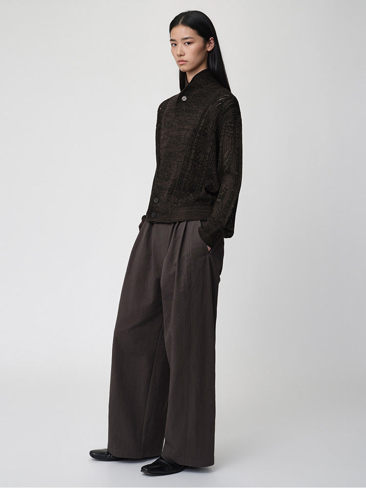 Openwork Knit Loose Cardigan