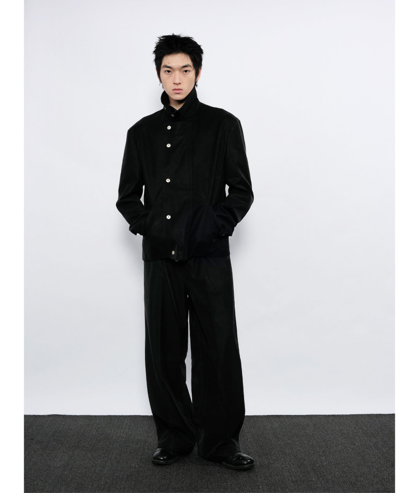 Leather Workwear Casual Pants