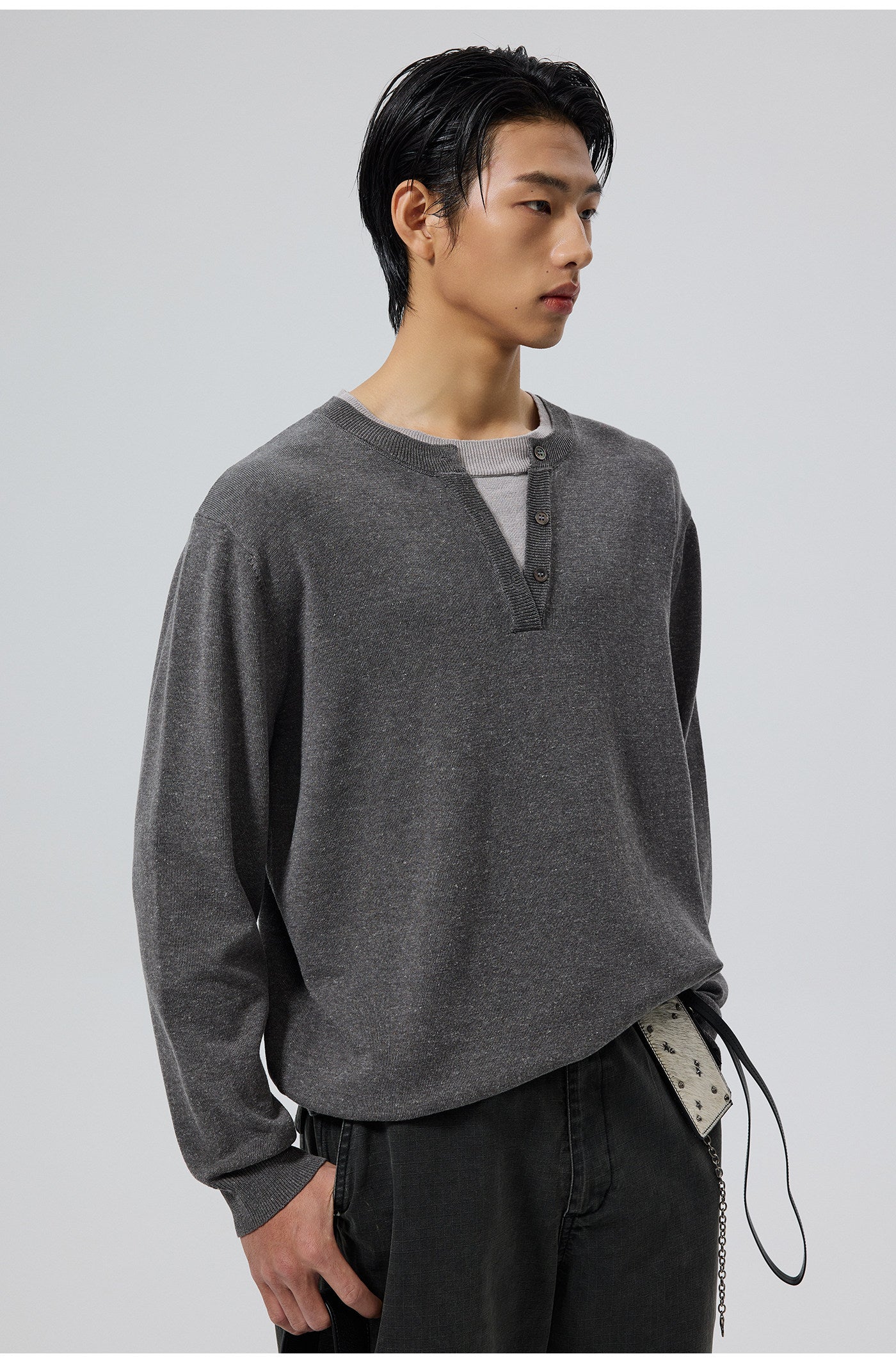 Faux Two-Piece Sweater