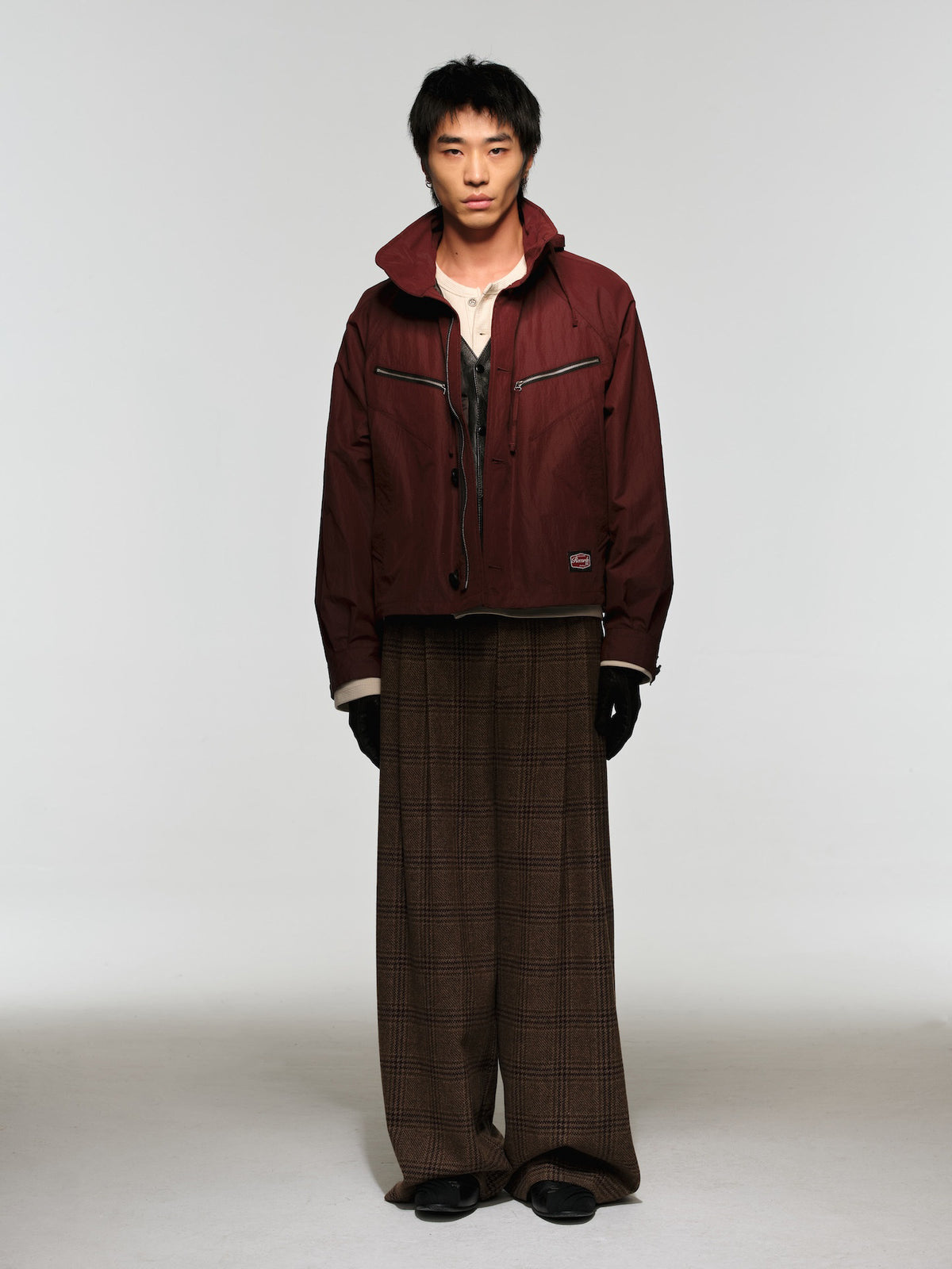 Coated, Wax-Finished Hooded Jacket