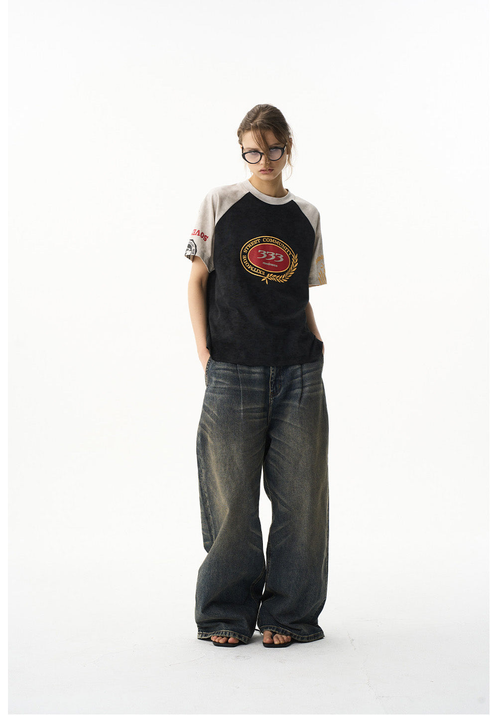 Wax Print Raglan T-Shirt