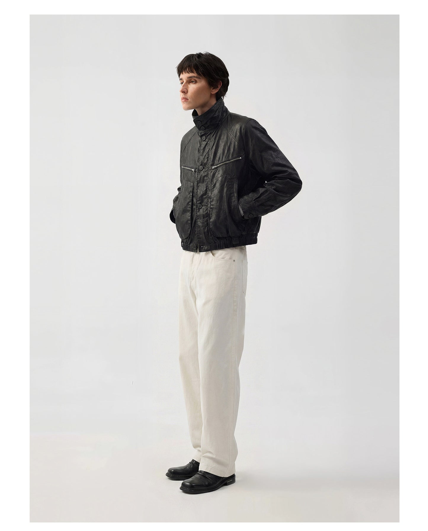 Waxed nylon jacket