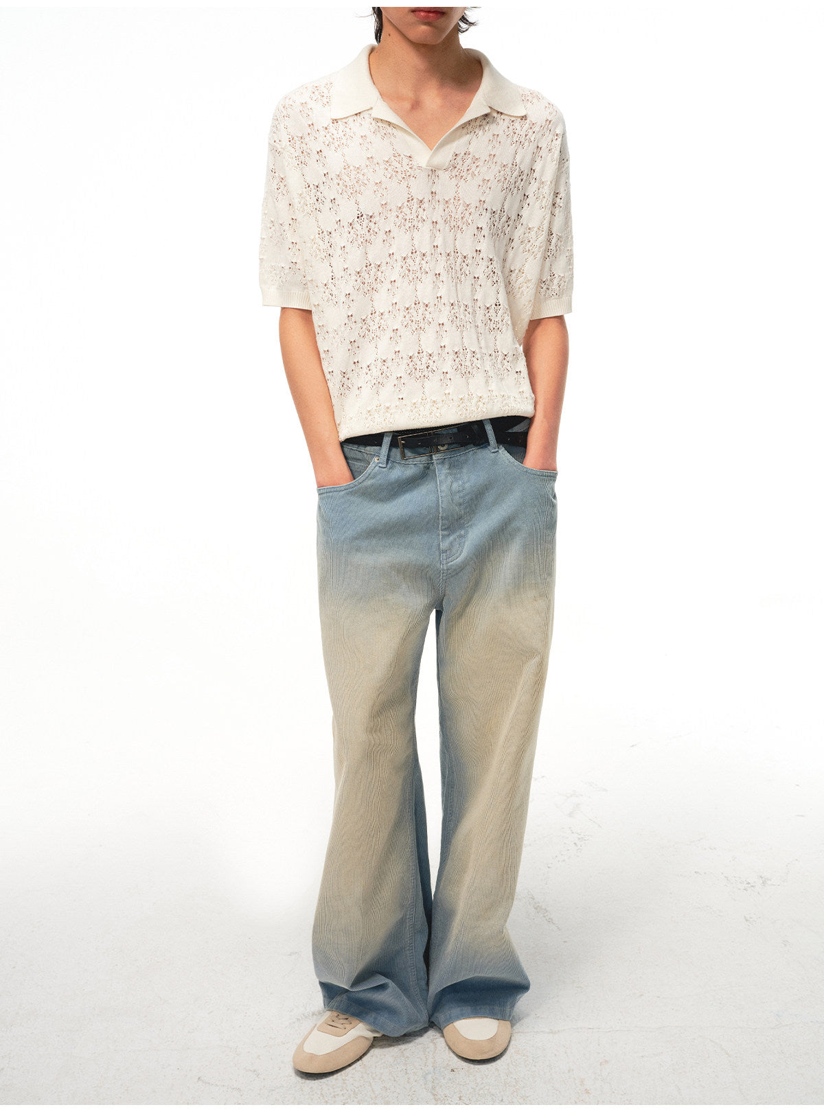 Openwork Polo Shirt