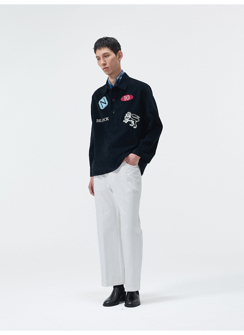 Original Embroidered Badge Label Casual Shirt