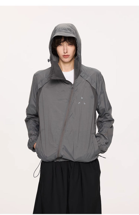 Breathable straight shoulder jacket
