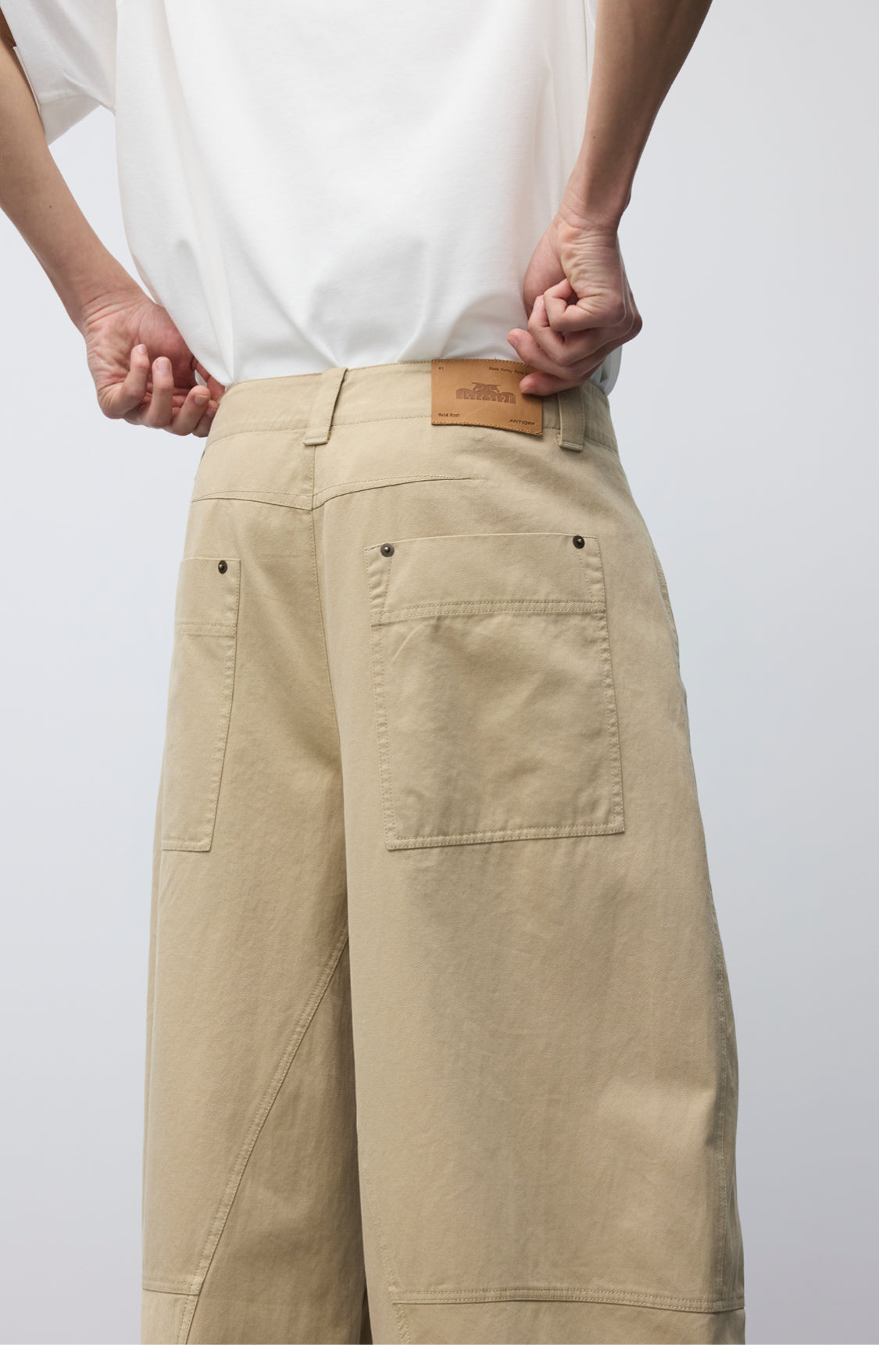 Washed Multi-Pleated Casual Pants