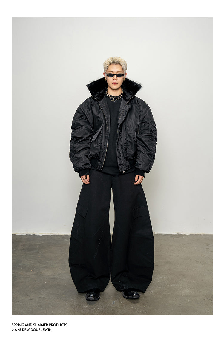 Large Fur Flight Jacket