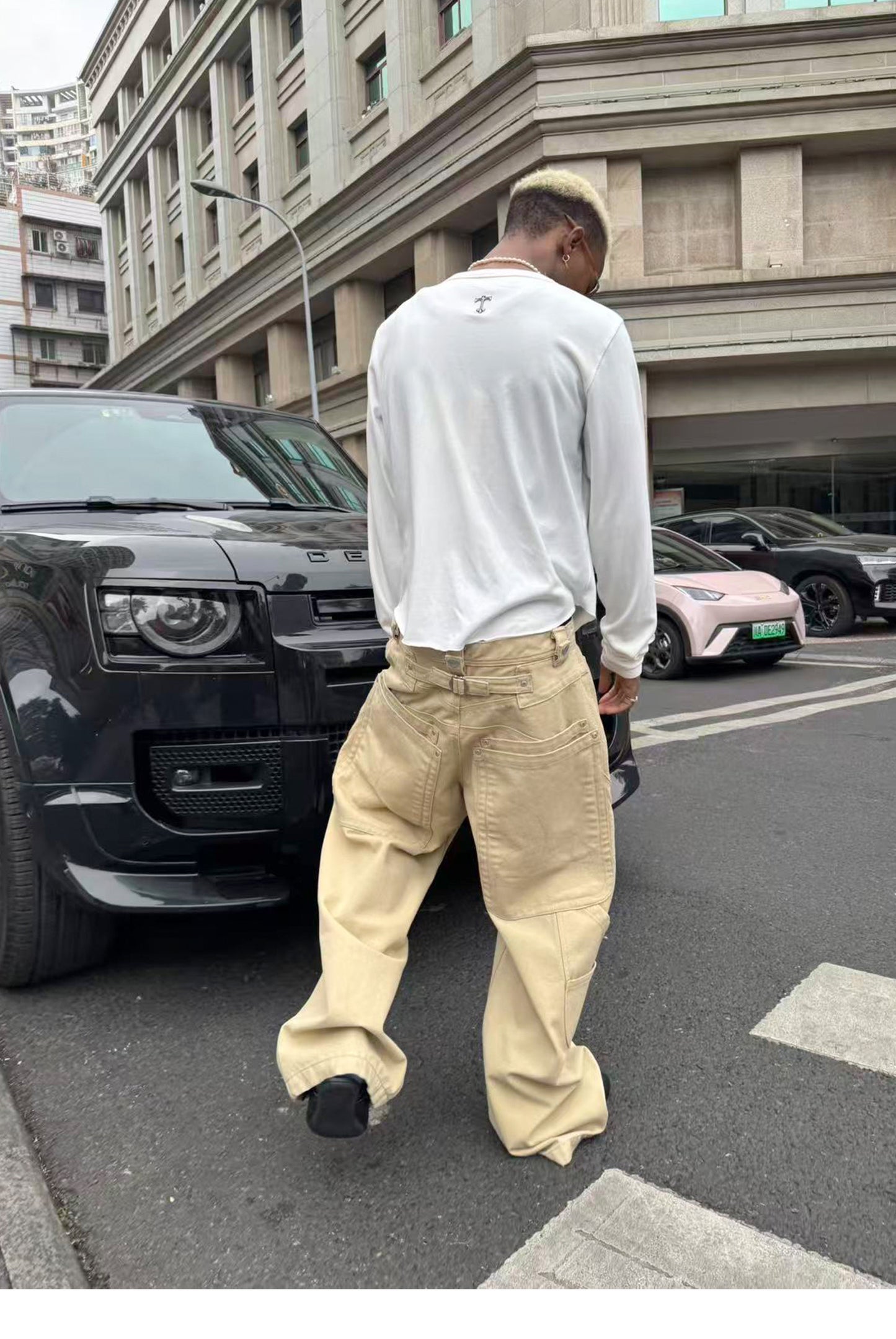 배기 캔버스 카고 팬츠