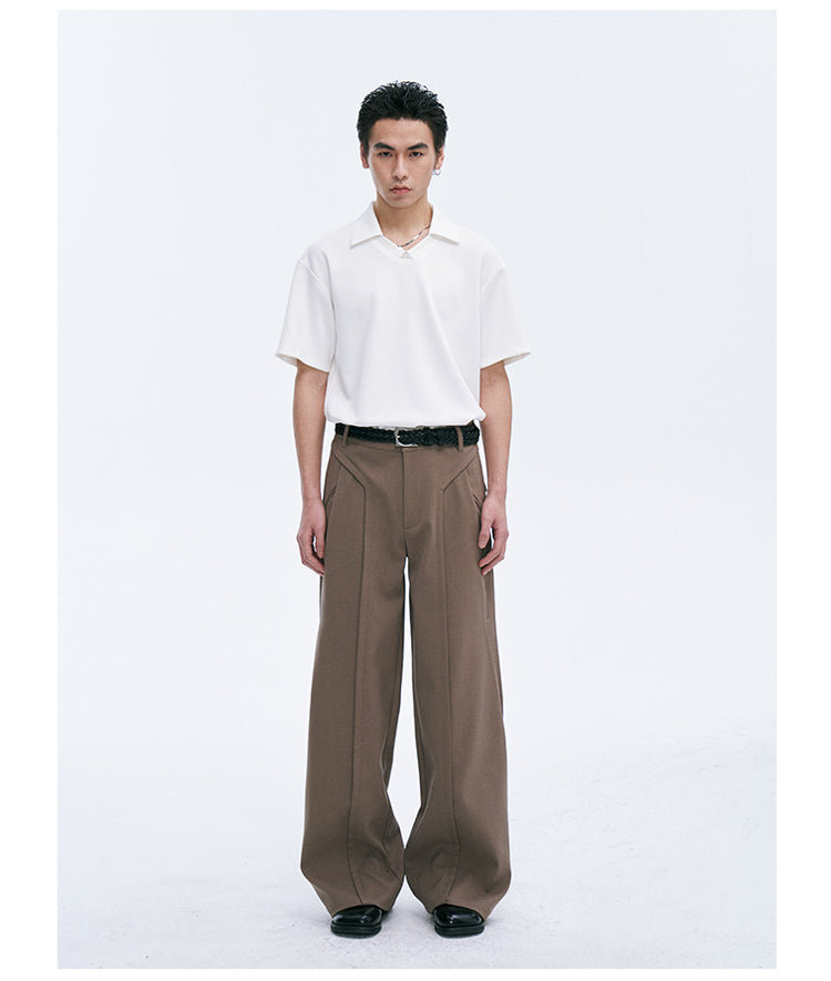 Wool blend casual pants