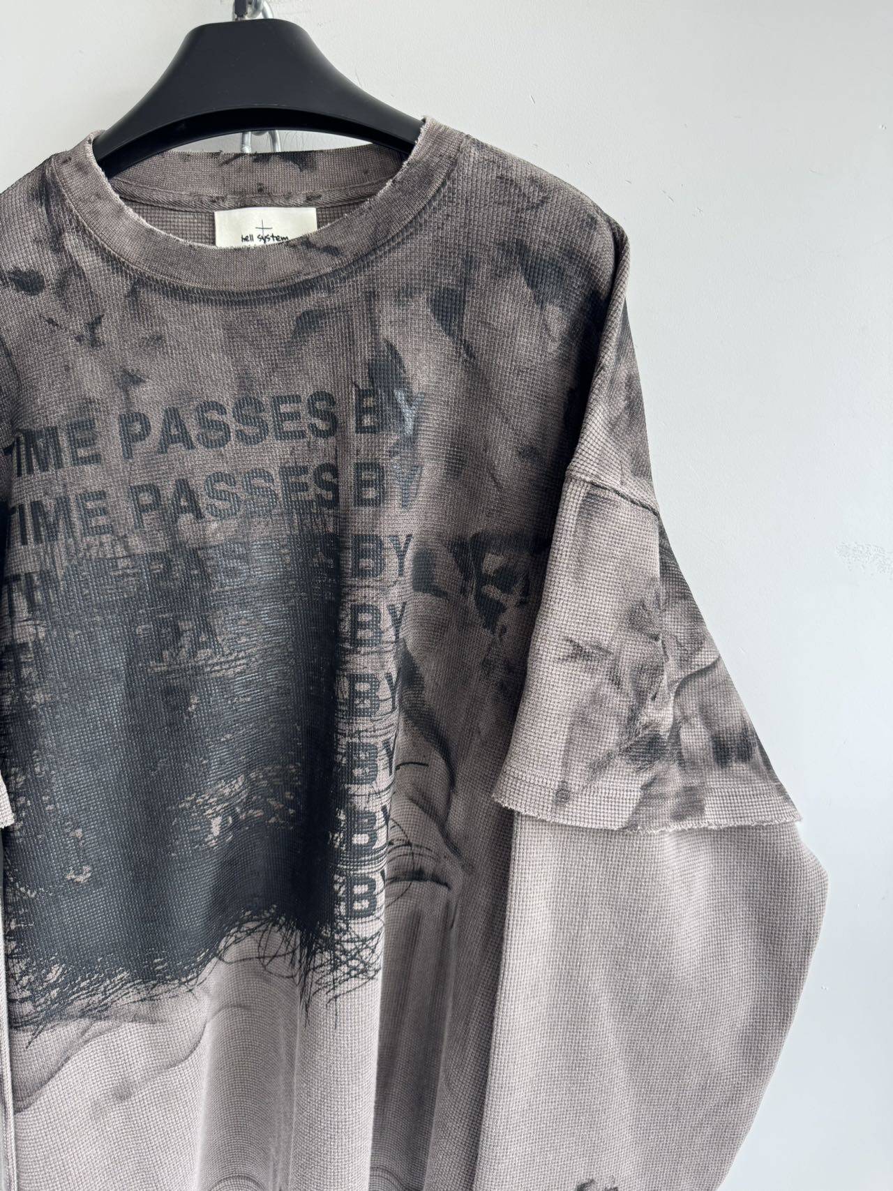 Faux Two-Piece Waffle Wool T-Shirt
