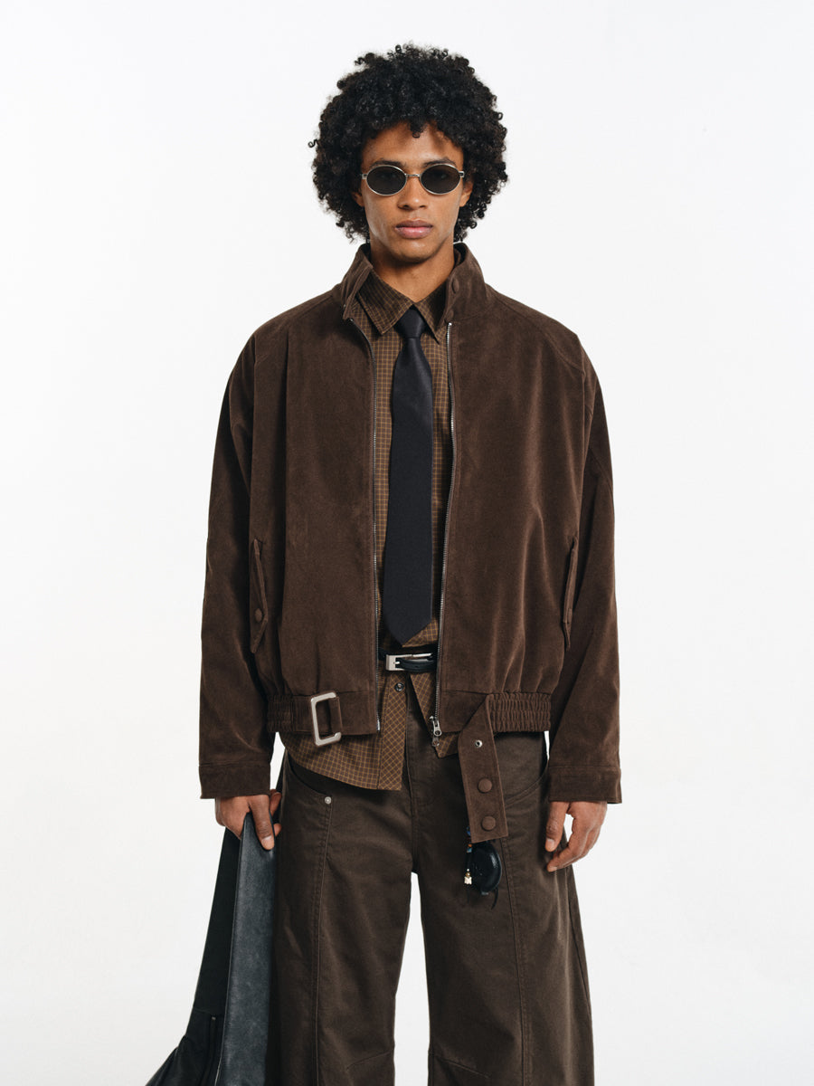 Suede Harrington Jacket
