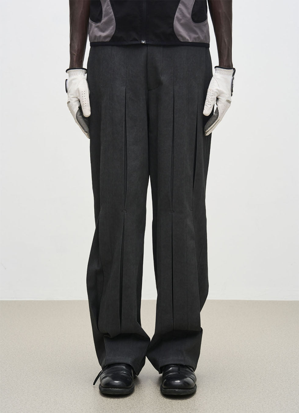 Pleated Straight Casual Pants