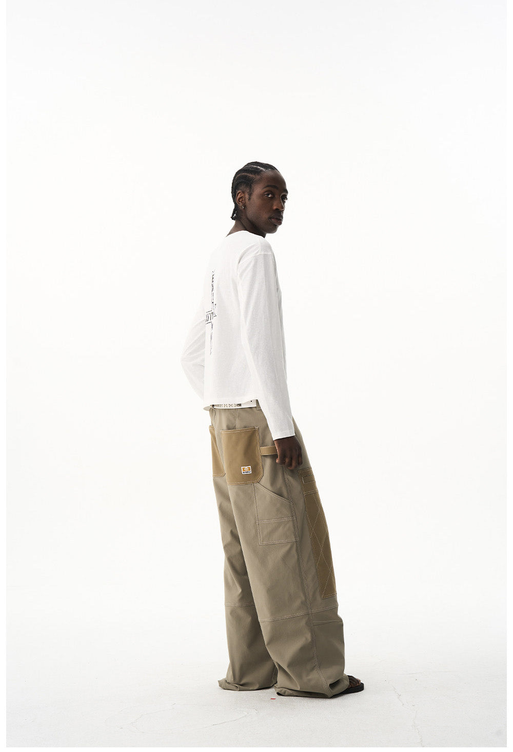 Color Block Quilted Casual Pants