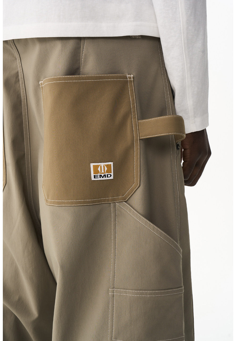 Color Block Quilted Casual Pants