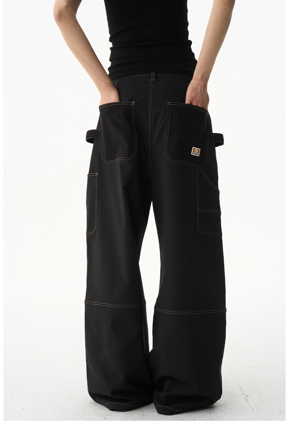 Color Block Quilted Casual Pants