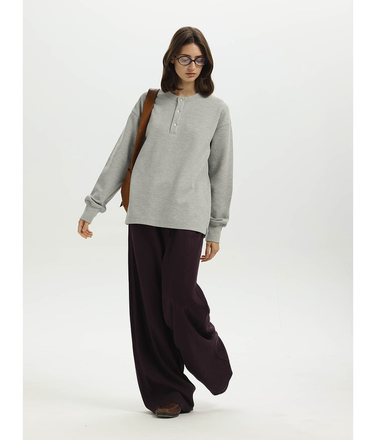 Henry Collar Basic T-Shirt