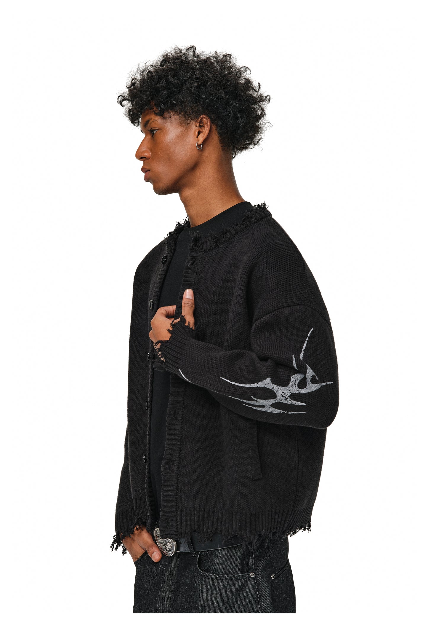 Gothic Print Cardigan