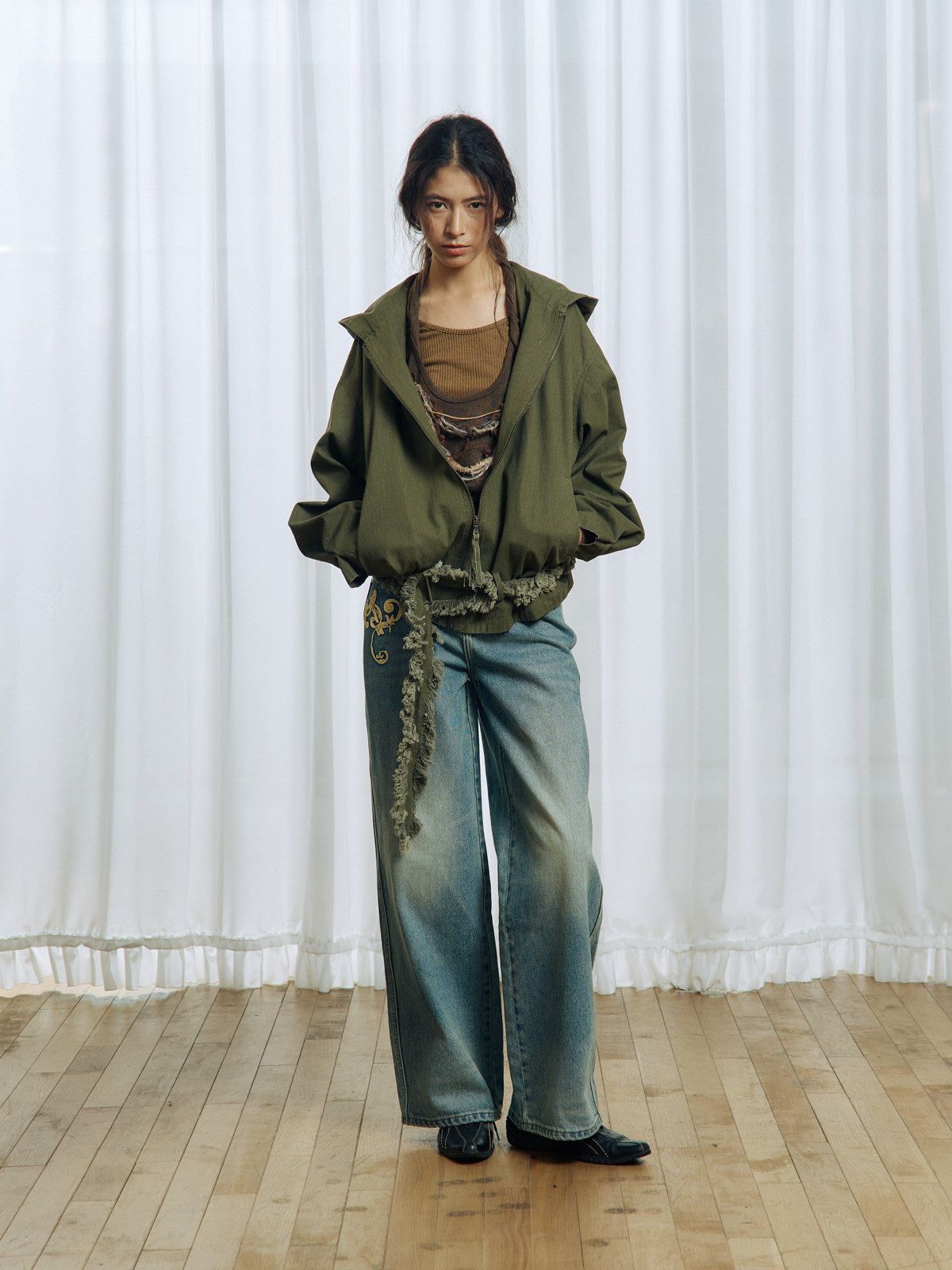 Tassel Large Hooded Jacket