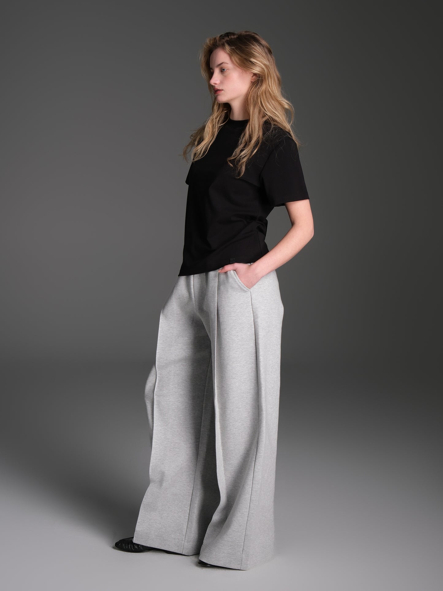 A-Line Wide Leg Sweatpants