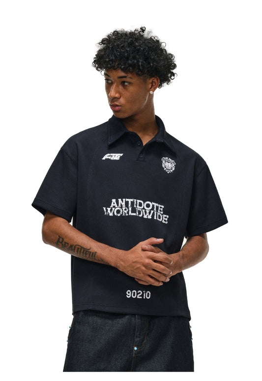 Retro Print Polo Shirt