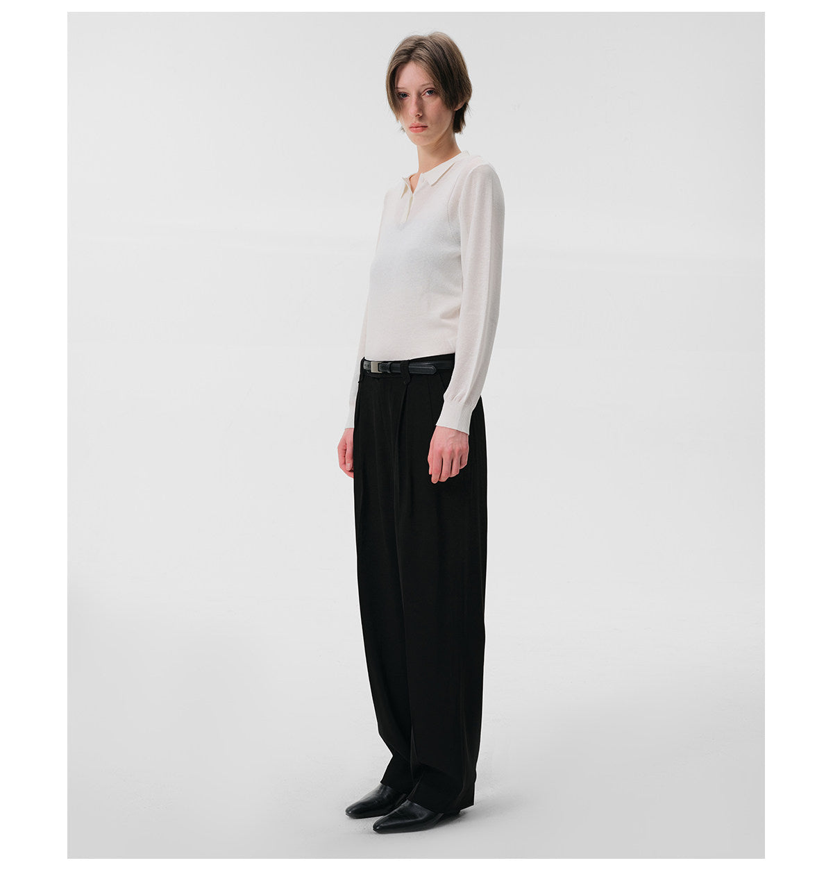 Slim-Fit Faux Two-Piece Polo Shirt